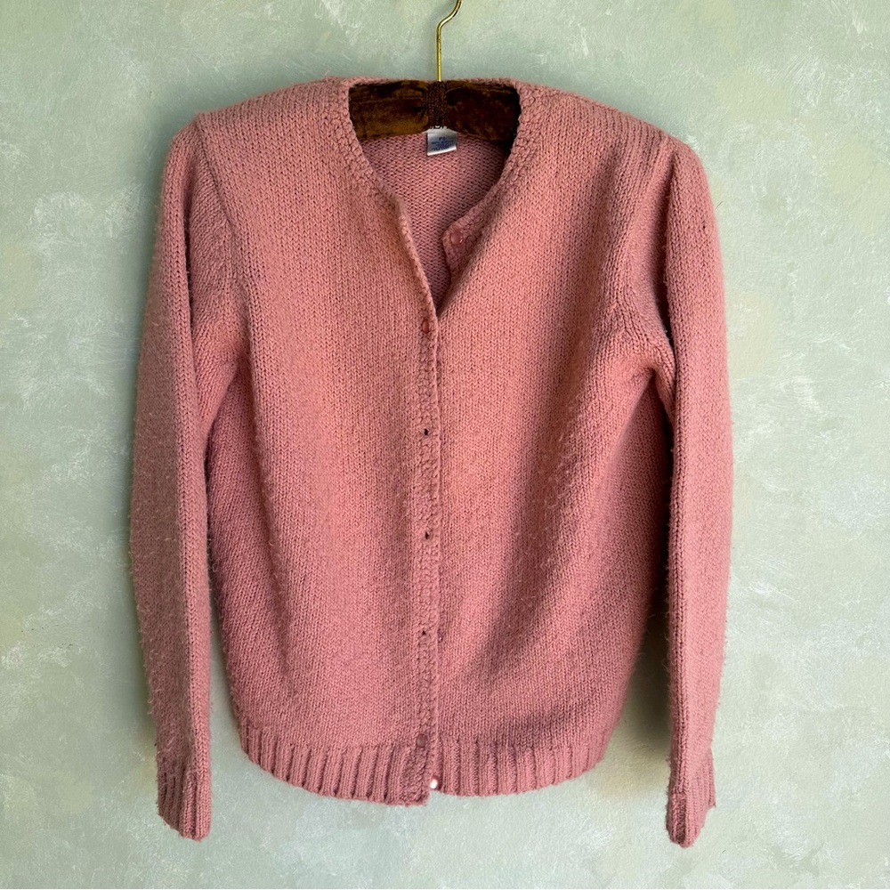 Leon Levin Hand-Loomed Pink Sweater | Luxurious Soft Comfort | Petite Small
